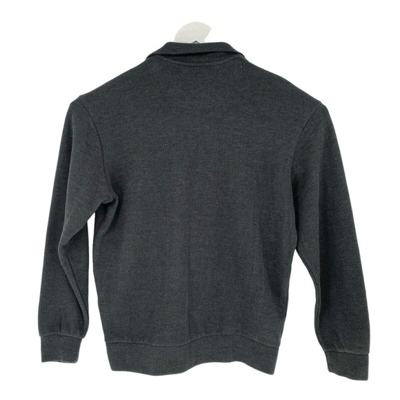 U.S.‎ Polo Assn. Cable Knit Quarter Zip Sweater Dark Gray Men's Sz L - Picture 2 of 4